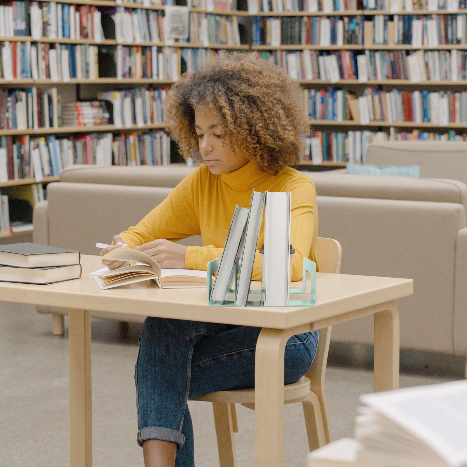 منظم كتب مكتبي، حامل كتب، رف م - مراجعة Magazine Holder Rack وسعره