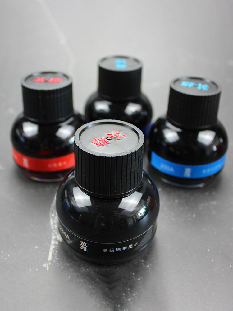 حبر هيرو للكتابة والخط، أسود ن - مراجعة Fountain Pen Bottled Ink وسعره