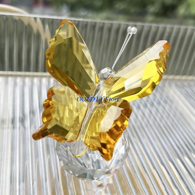 367A تمثال فراشة كريستال مع زخ - مراجعة Paper Weight Crystal وسعره